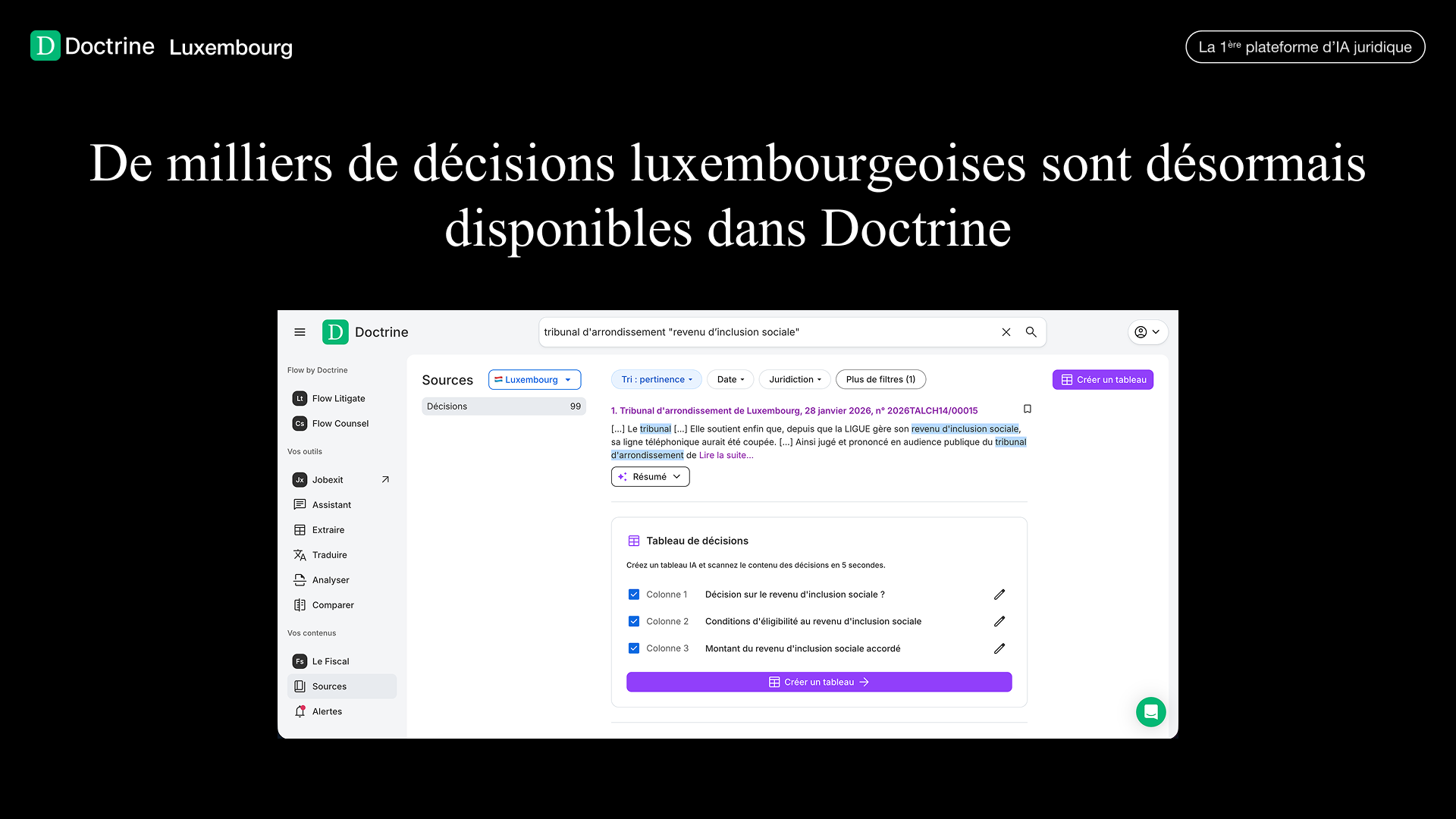 Décisions justice luxembourg
